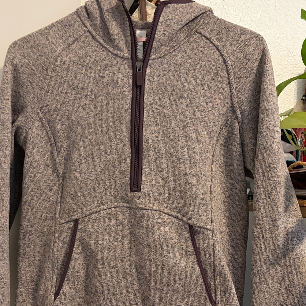 lululemon athletica Heathered Purple Half-Zip Sweater
